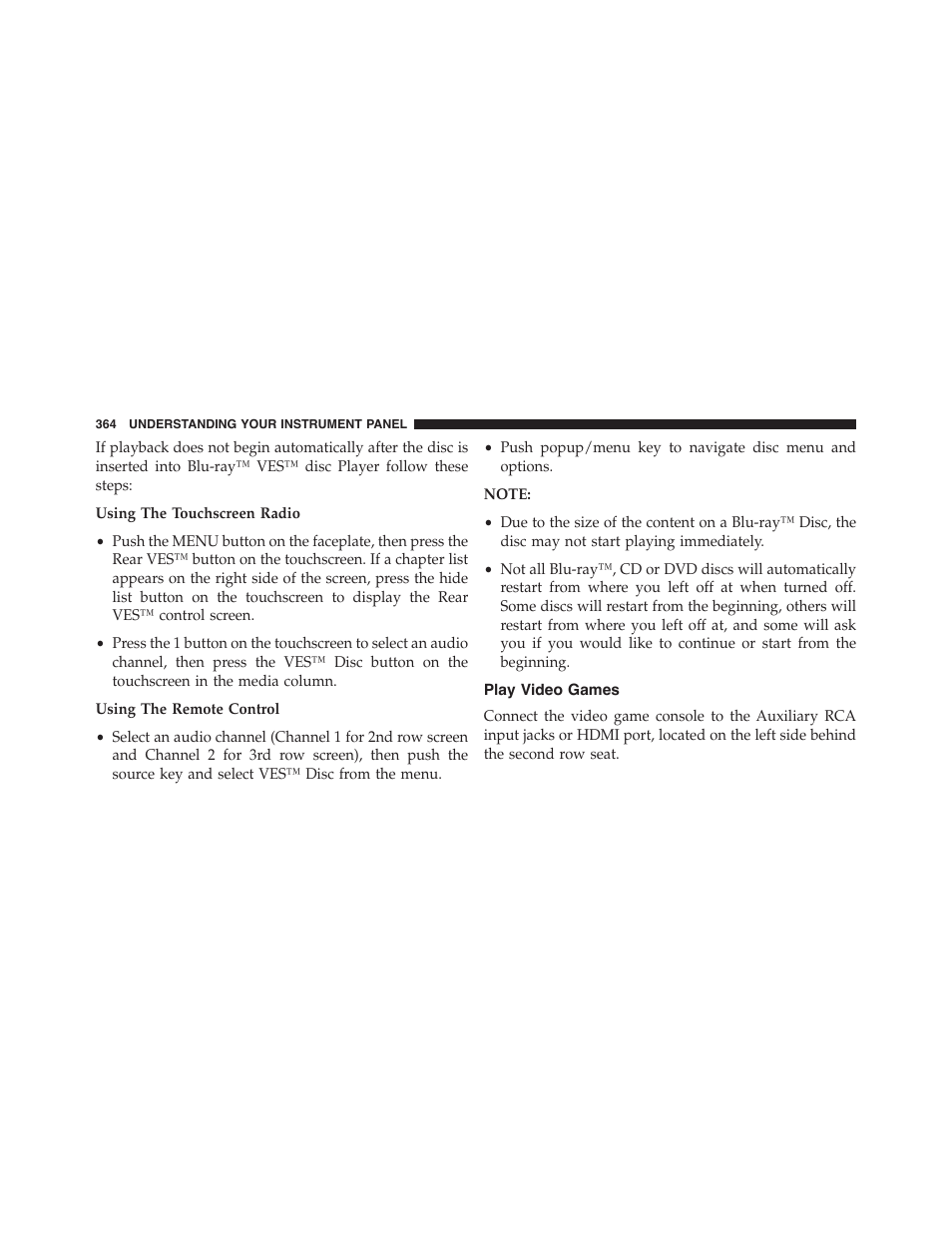 Play video games | Ram Trucks 2015 Cargo Van Commercial - Owner Manual User Manual | Page 366 / 671