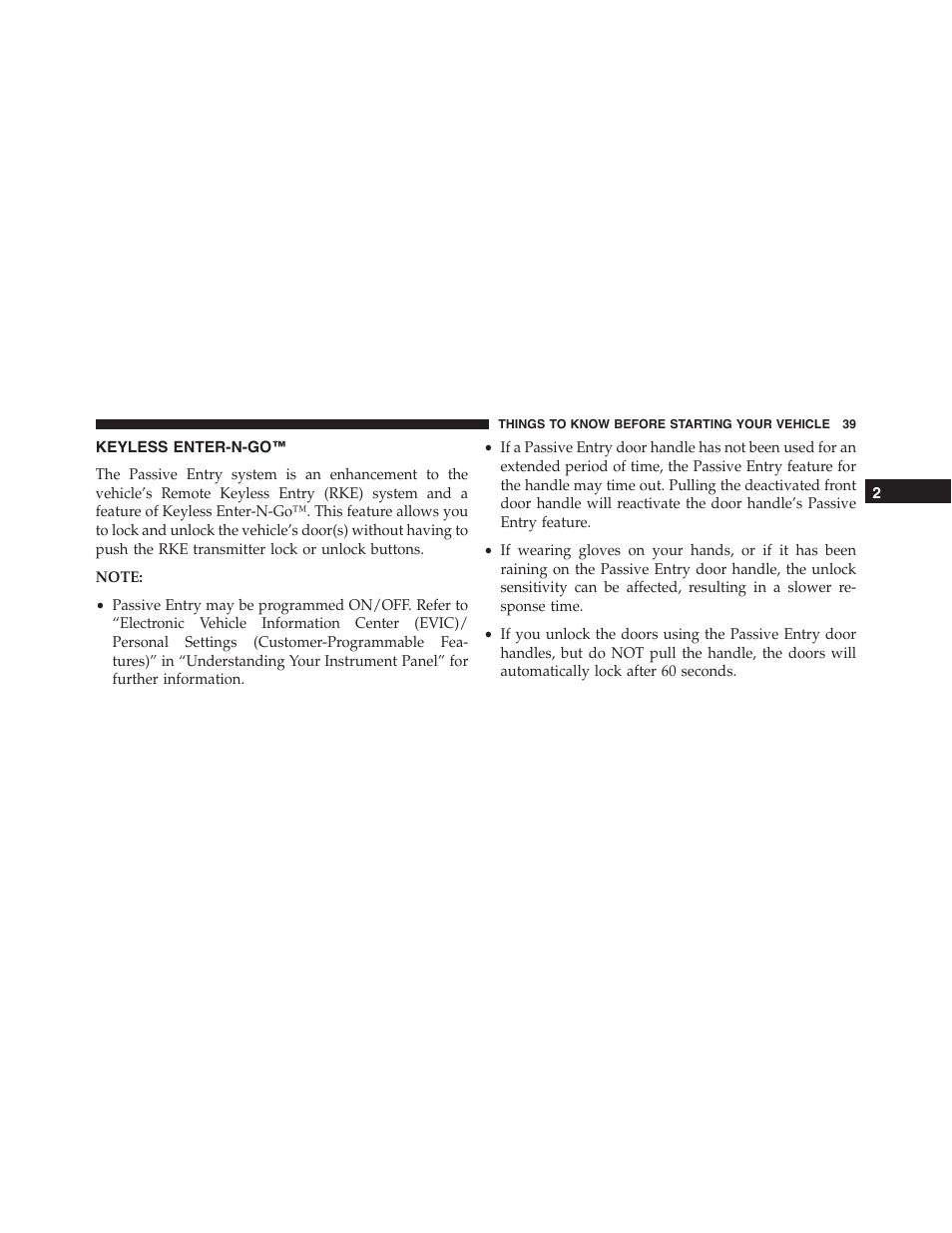 Keyless enter-n-go | Ram Trucks 2015 Cargo Van Commercial - Owner Manual User Manual | Page 41 / 671