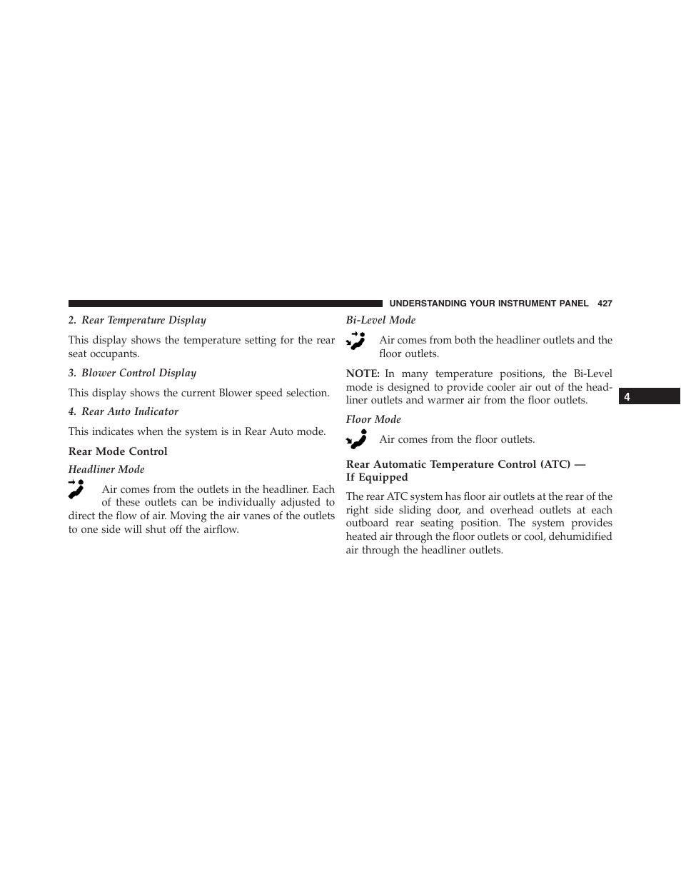 Rear mode control | Ram Trucks 2015 Cargo Van Commercial - Owner Manual User Manual | Page 429 / 671