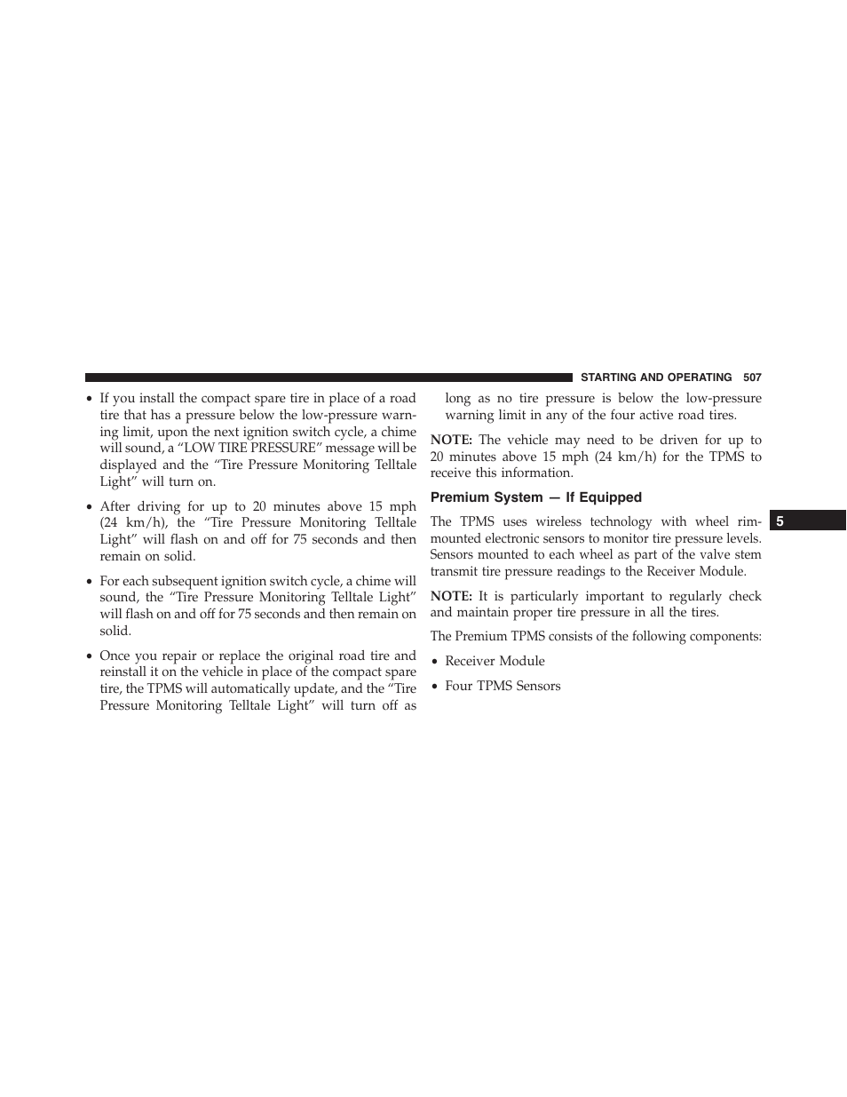 Premium system — if equipped | Ram Trucks 2015 Cargo Van Commercial - Owner Manual User Manual | Page 509 / 671