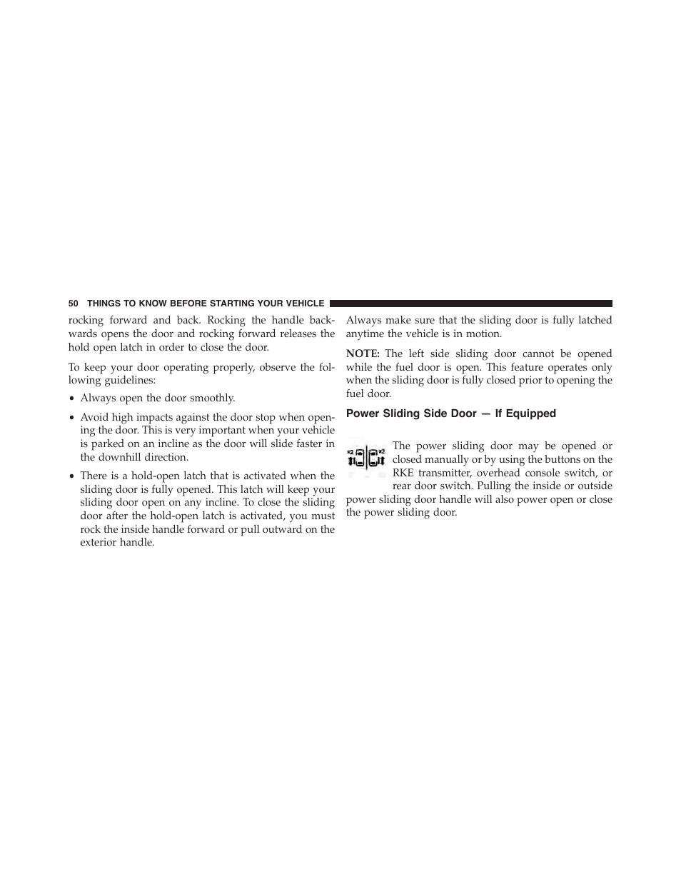 Power sliding side door — if equipped | Ram Trucks 2015 Cargo Van Commercial - Owner Manual User Manual | Page 52 / 671