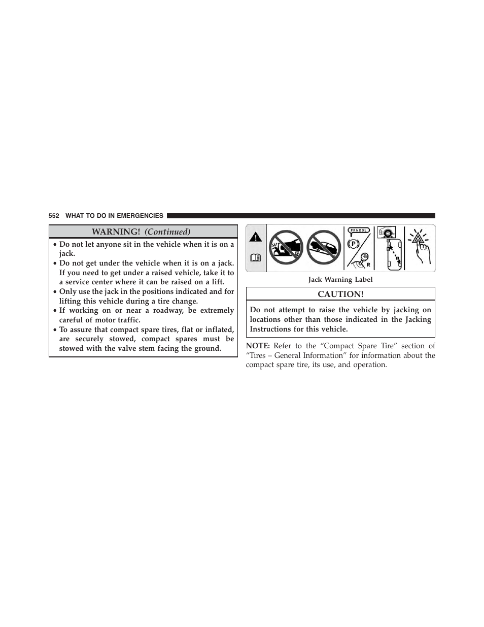 Ram Trucks 2015 Cargo Van Commercial - Owner Manual User Manual | Page 554 / 671