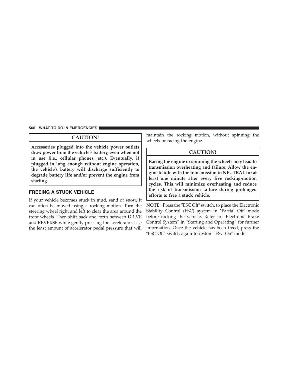 Freeing a stuck vehicle | Ram Trucks 2015 Cargo Van Commercial - Owner Manual User Manual | Page 568 / 671