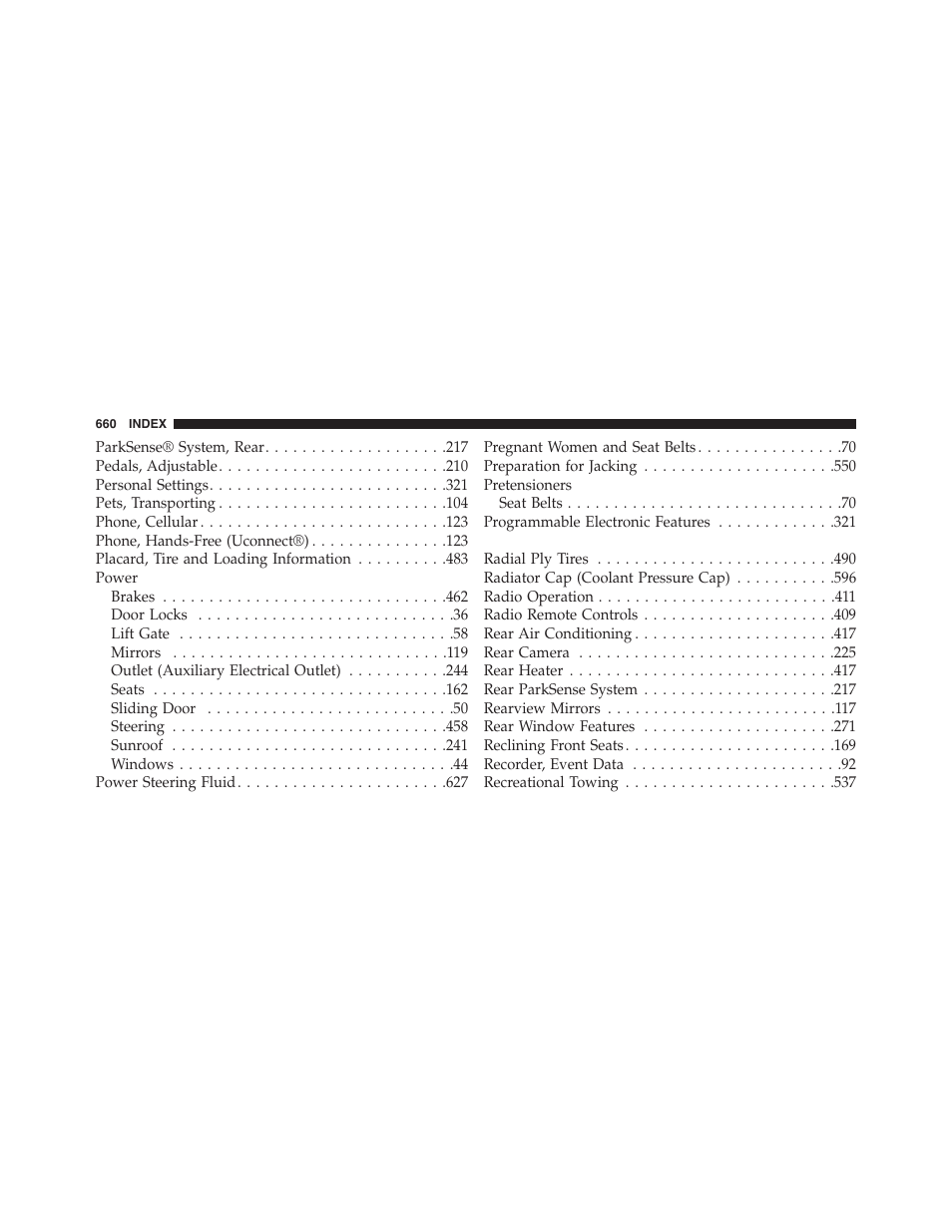 Ram Trucks 2015 Cargo Van Commercial - Owner Manual User Manual | Page 662 / 671