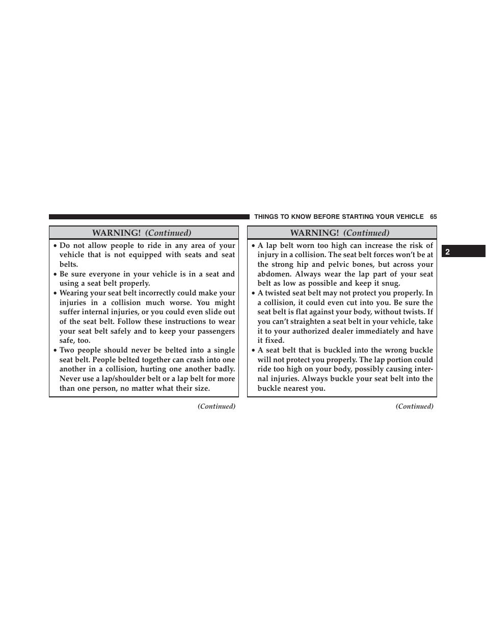 Ram Trucks 2015 Cargo Van Commercial - Owner Manual User Manual | Page 67 / 671