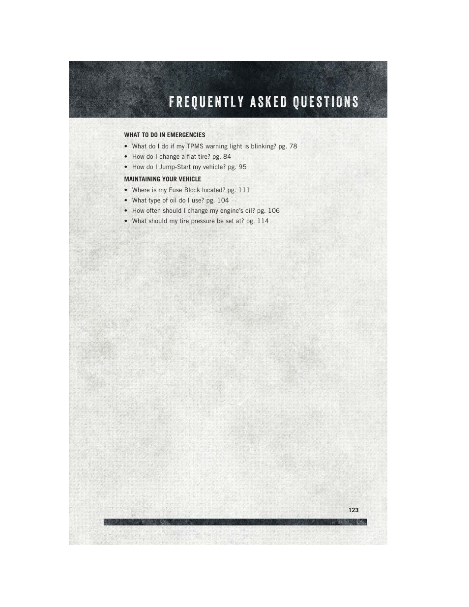 Ram Trucks 2015 Cargo Van Commercial - User Guide User Manual | Page 125 / 132