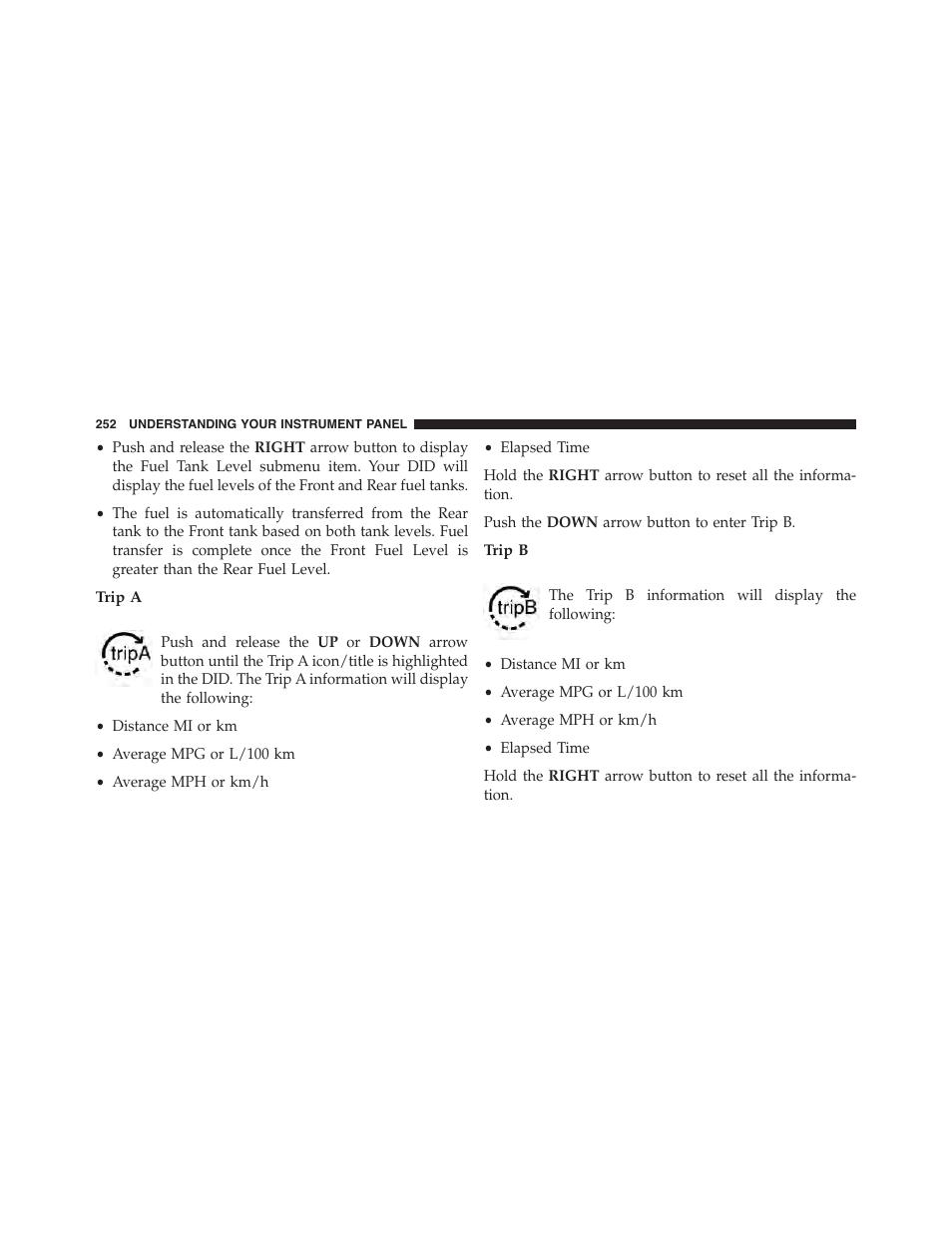 Trip a, Trip b | Ram Trucks 2015 Chassis Cab Commercial - Owner Manual User Manual | Page 254 / 599