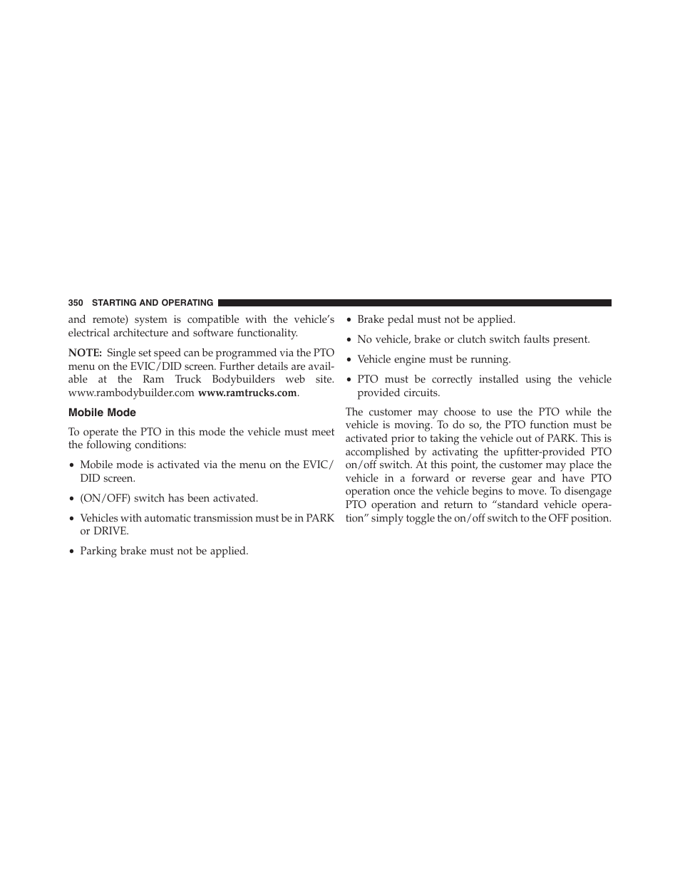 Mobile mode | Ram Trucks 2015 Chassis Cab Commercial - Owner Manual User Manual | Page 352 / 599