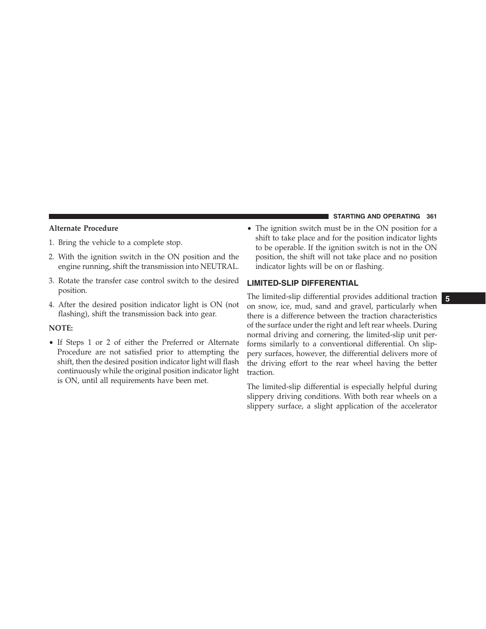 Limited-slip differential | Ram Trucks 2015 Chassis Cab Commercial - Owner Manual User Manual | Page 363 / 599