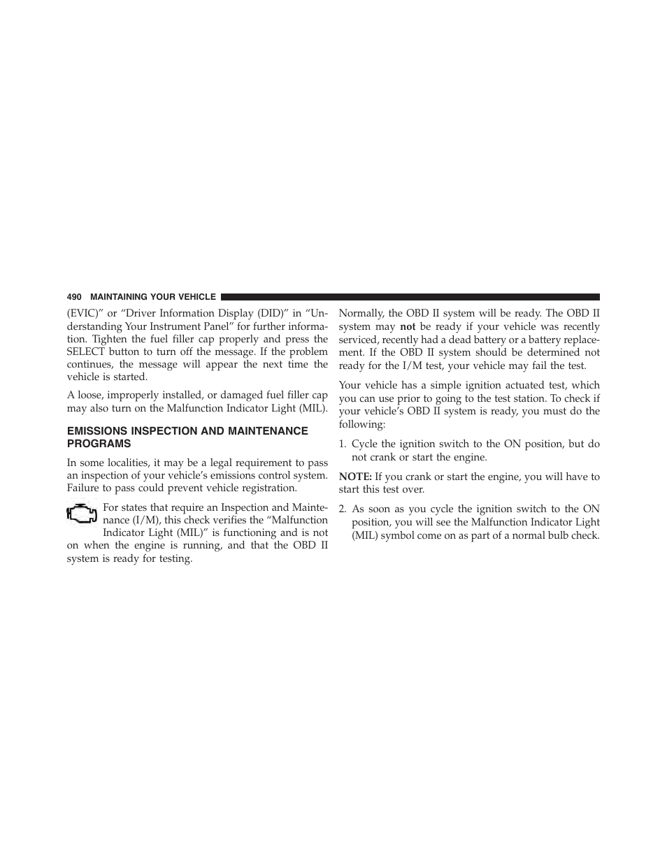 Emissions inspection and maintenance programs, Emissions inspection and maintenance, Programs | Ram Trucks 2015 Chassis Cab Commercial - Owner Manual User Manual | Page 492 / 599