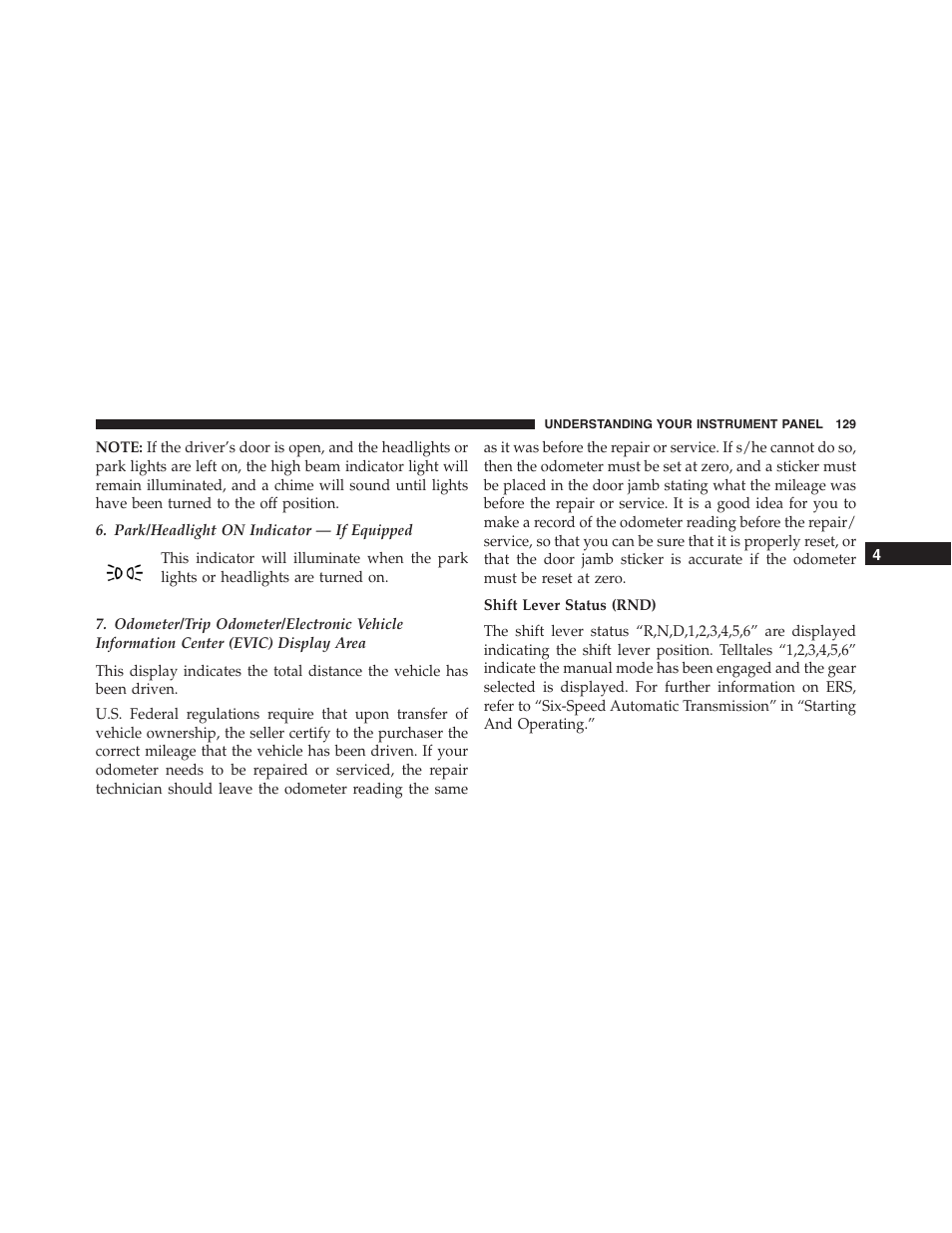 Ram Trucks 2015 ProMaster - Owner Manual User Manual | Page 131 / 431