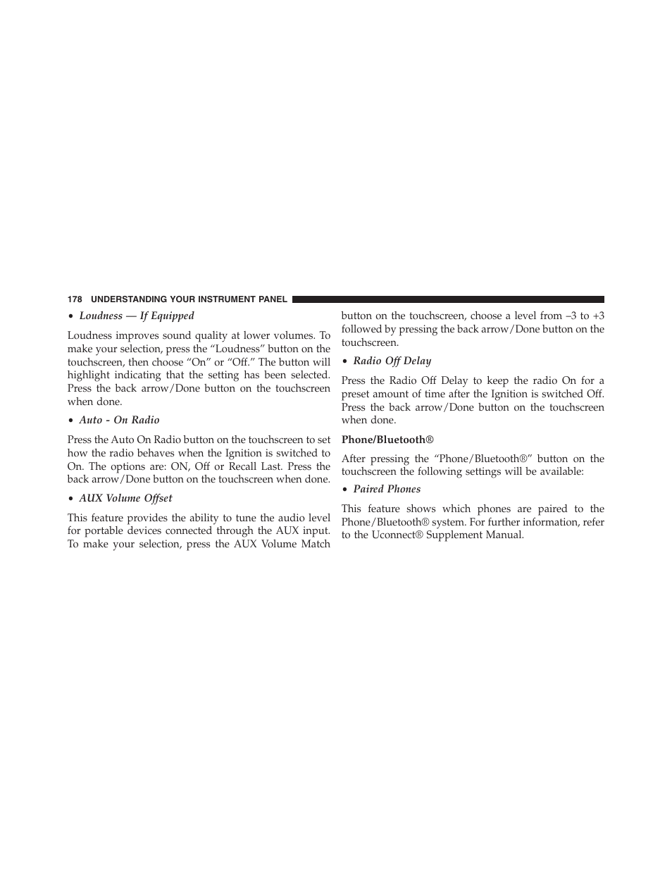 Phone/bluetooth | Ram Trucks 2015 ProMaster - Owner Manual User Manual | Page 180 / 431