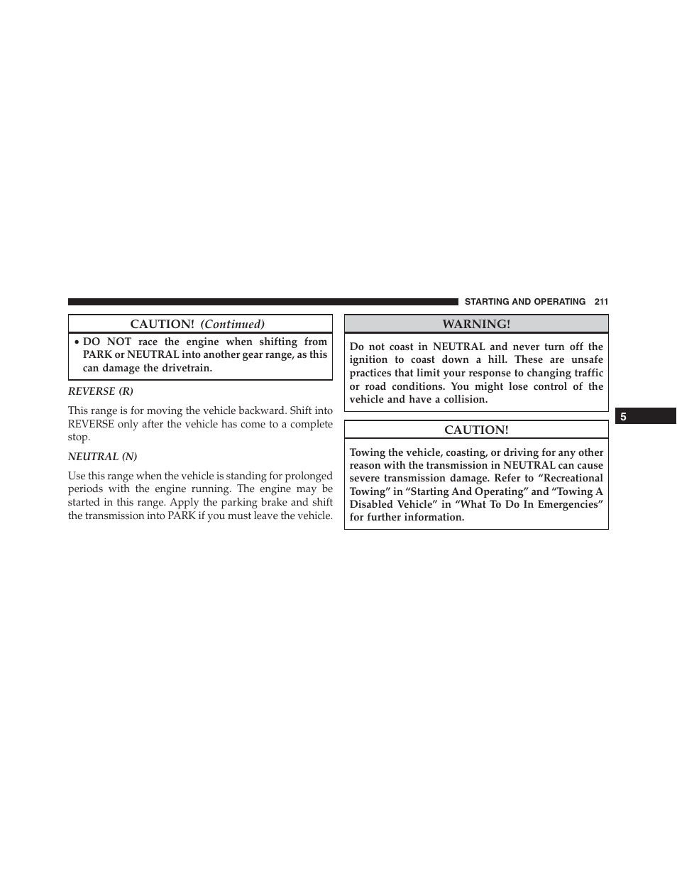 Ram Trucks 2015 ProMaster - Owner Manual User Manual | Page 213 / 431