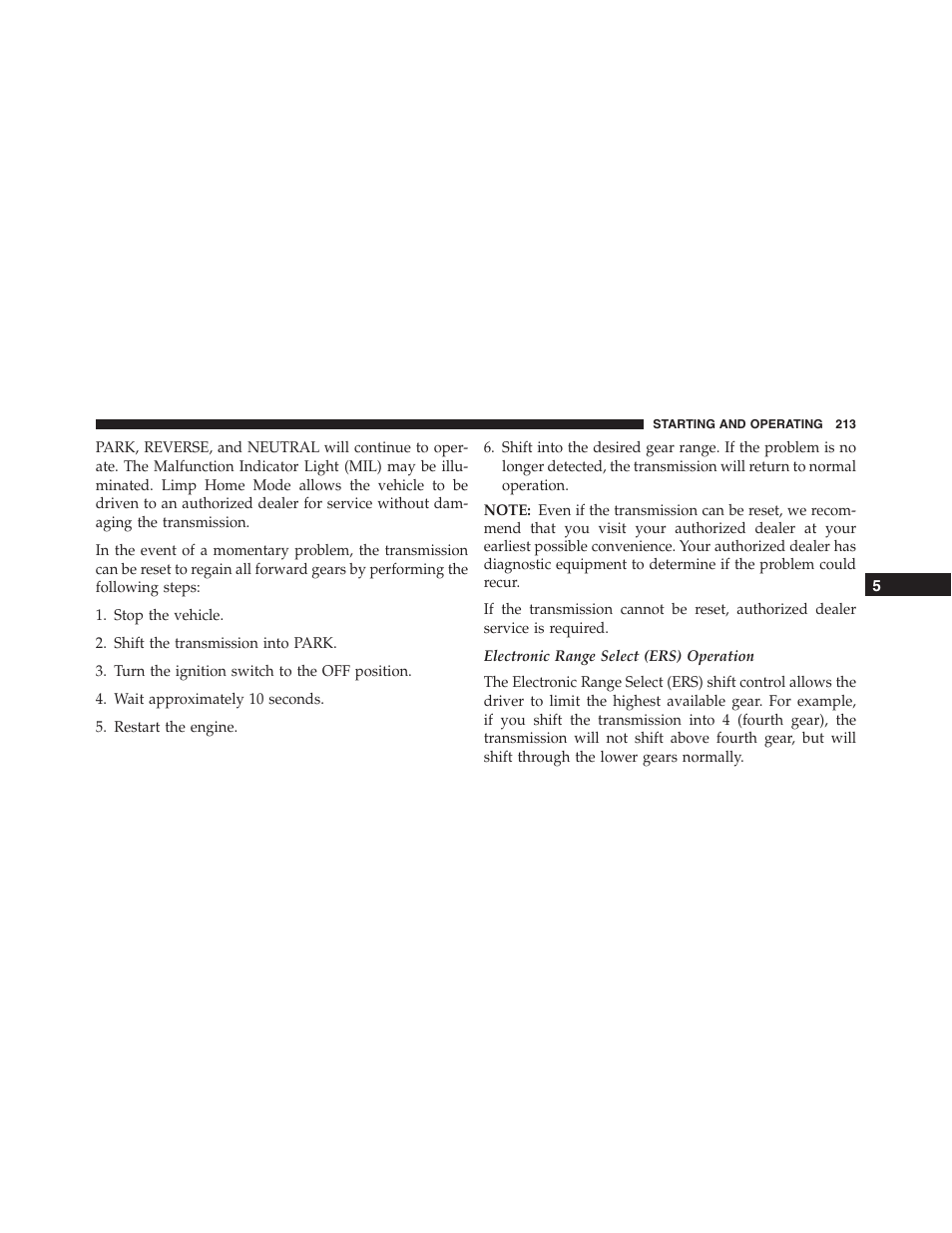 Ram Trucks 2015 ProMaster - Owner Manual User Manual | Page 215 / 431