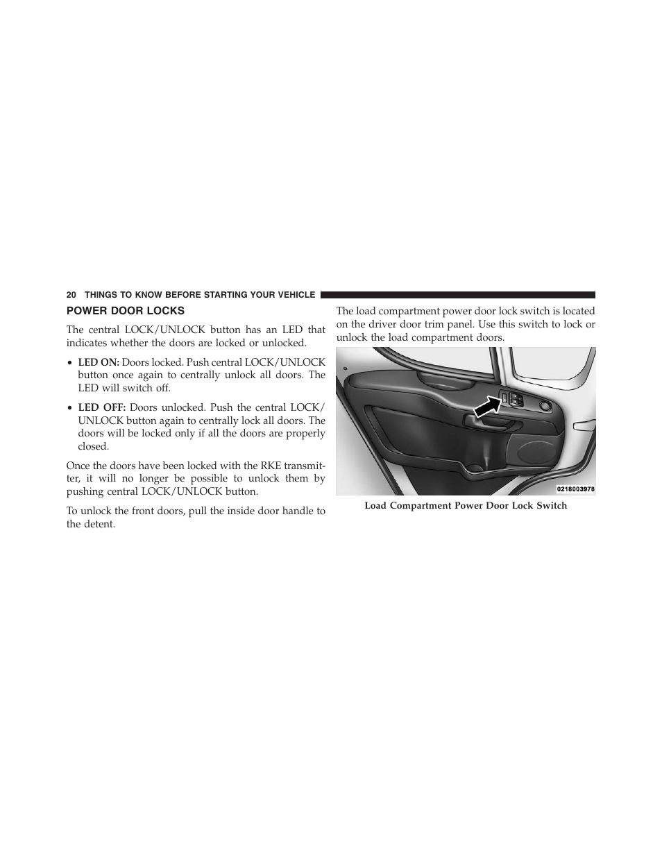 Power door locks | Ram Trucks 2015 ProMaster - Owner Manual User Manual | Page 22 / 431