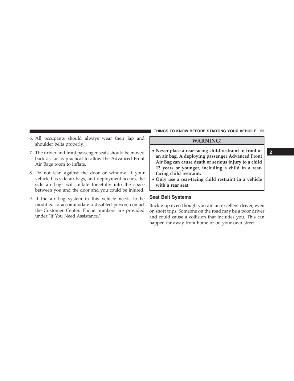 Seat belt systems | Ram Trucks 2015 ProMaster - Owner Manual User Manual | Page 27 / 431