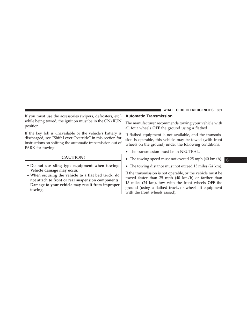 Automatic transmission | Ram Trucks 2015 ProMaster - Owner Manual User Manual | Page 333 / 431
