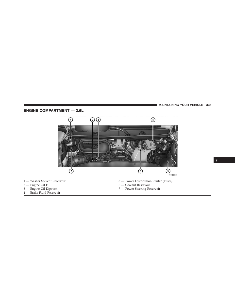 Engine compartment — 3.6l | Ram Trucks 2015 ProMaster - Owner Manual User Manual | Page 337 / 431