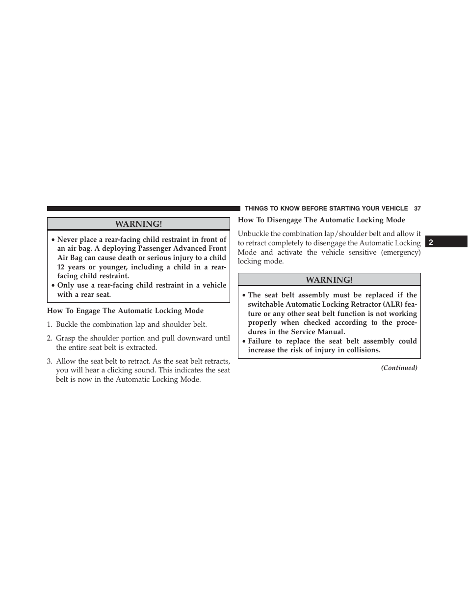 Ram Trucks 2015 ProMaster - Owner Manual User Manual | Page 39 / 431