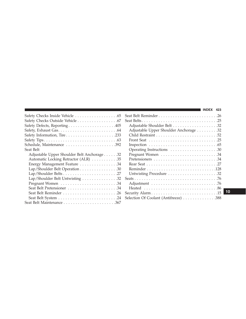 Ram Trucks 2015 ProMaster - Owner Manual User Manual | Page 425 / 431