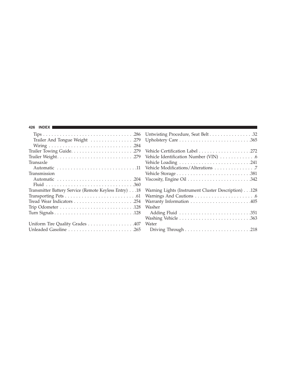 Ram Trucks 2015 ProMaster - Owner Manual User Manual | Page 428 / 431