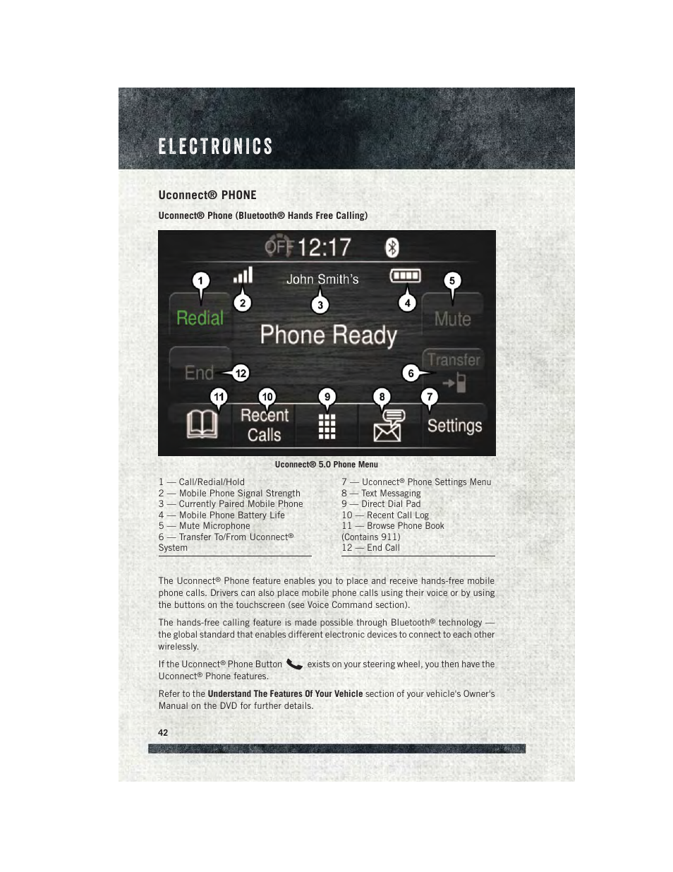 Uconnect® phone | Ram Trucks 2015 ProMaster - User Guide User Manual | Page 44 / 140