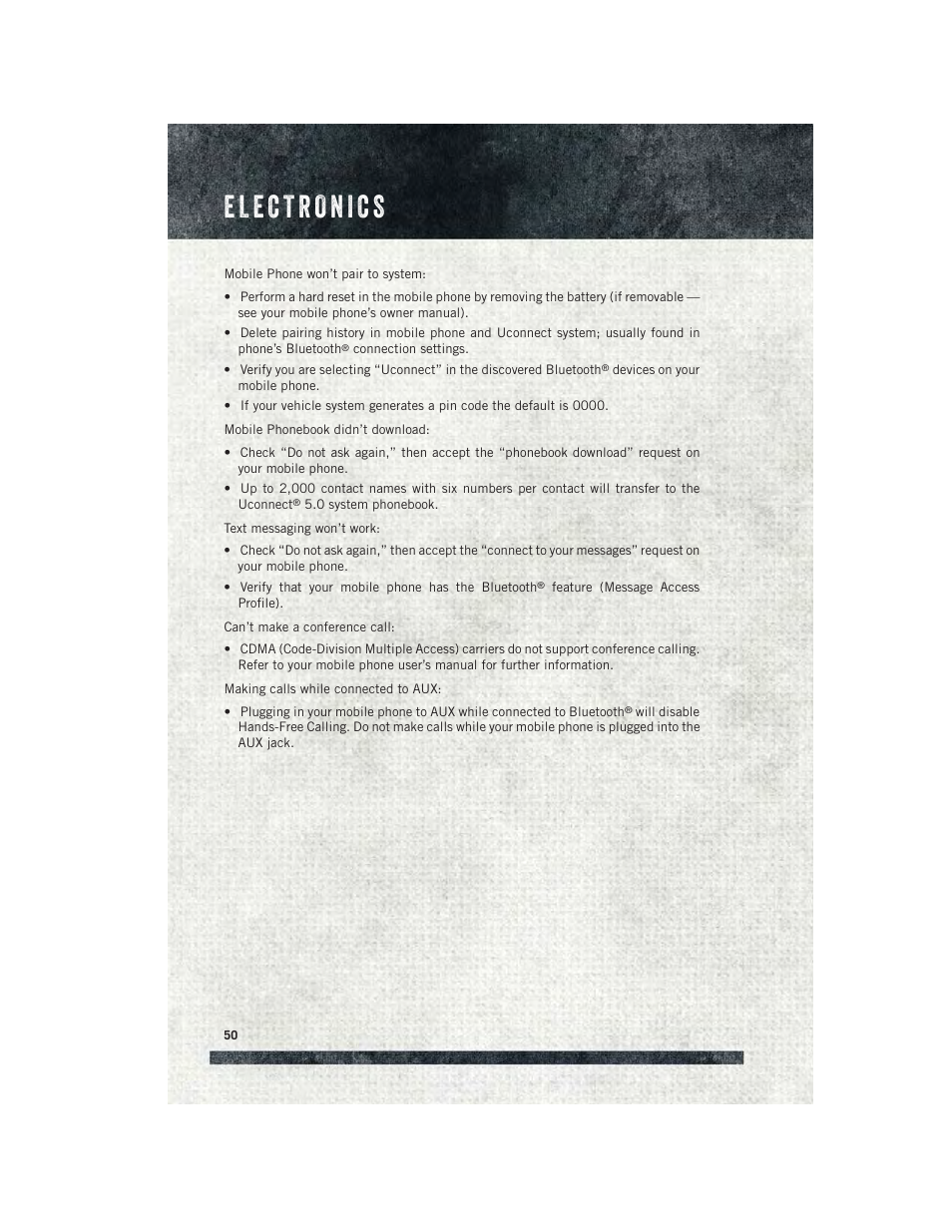 Ram Trucks 2015 ProMaster - User Guide User Manual | Page 52 / 140