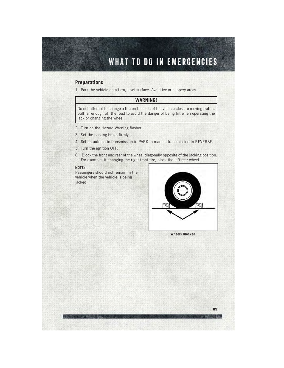 Preparations | Ram Trucks 2015 ProMaster - User Guide User Manual | Page 91 / 140