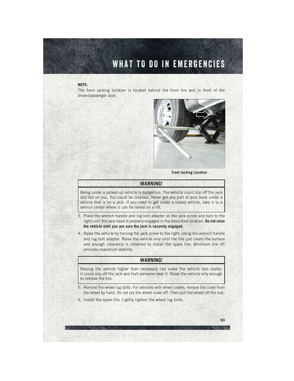 Ram Trucks 2015 ProMaster - User Guide User Manual | Page 95 / 140