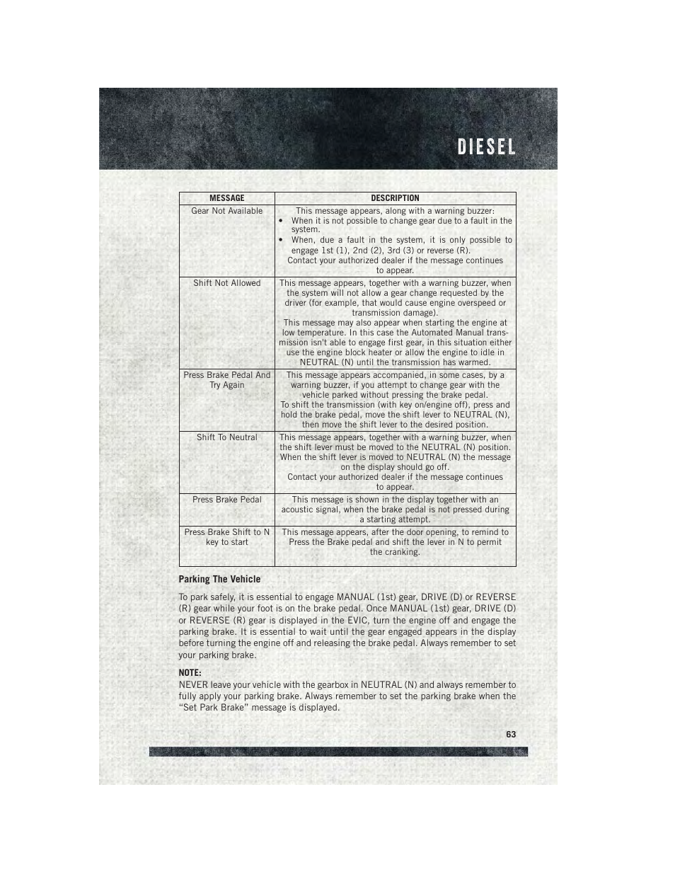 Ram Trucks 2015 ProMaster Commercial - User Guide User Manual | Page 65 / 132