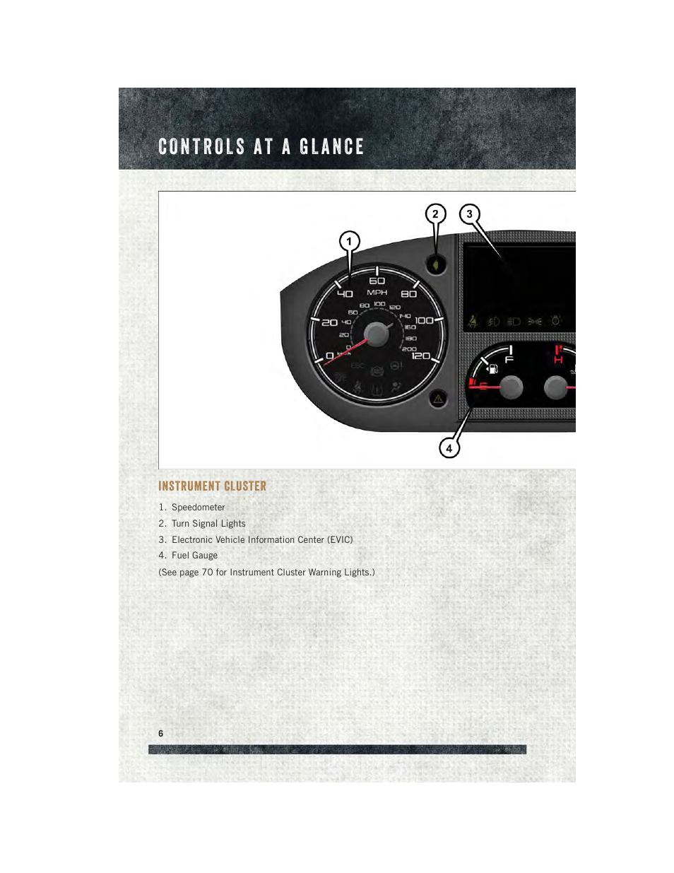 Instrument cluster | Ram Trucks 2015 ProMaster Commercial - User Guide User Manual | Page 8 / 132