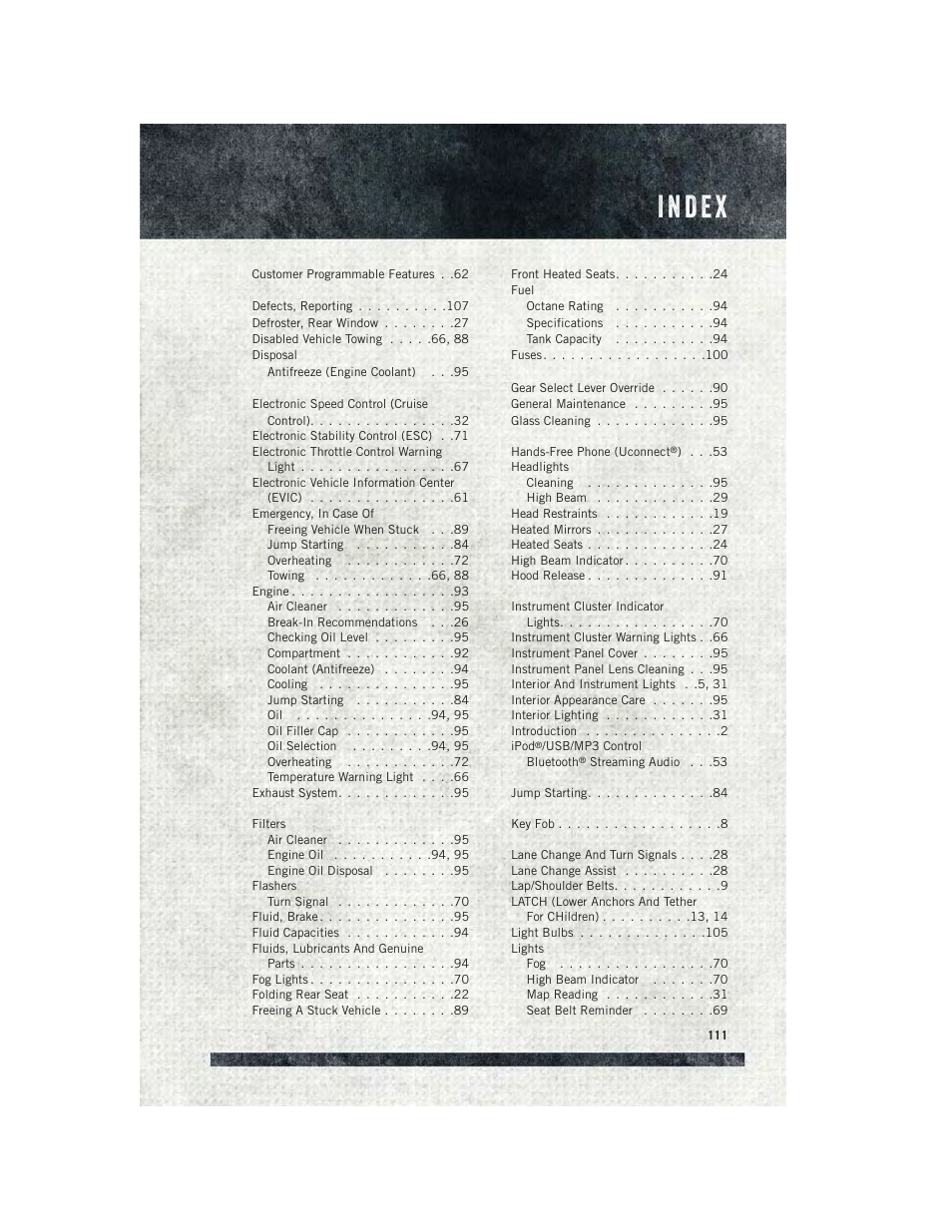 Ram Trucks 2015 ProMaster City - User Guide User Manual | Page 113 / 124