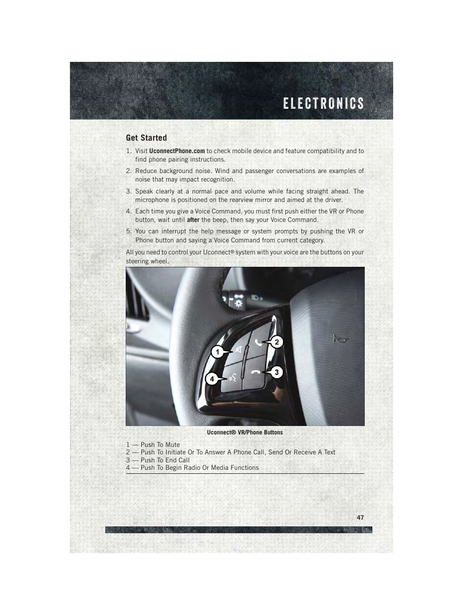 Get started | Ram Trucks 2015 ProMaster City - User Guide User Manual | Page 49 / 124