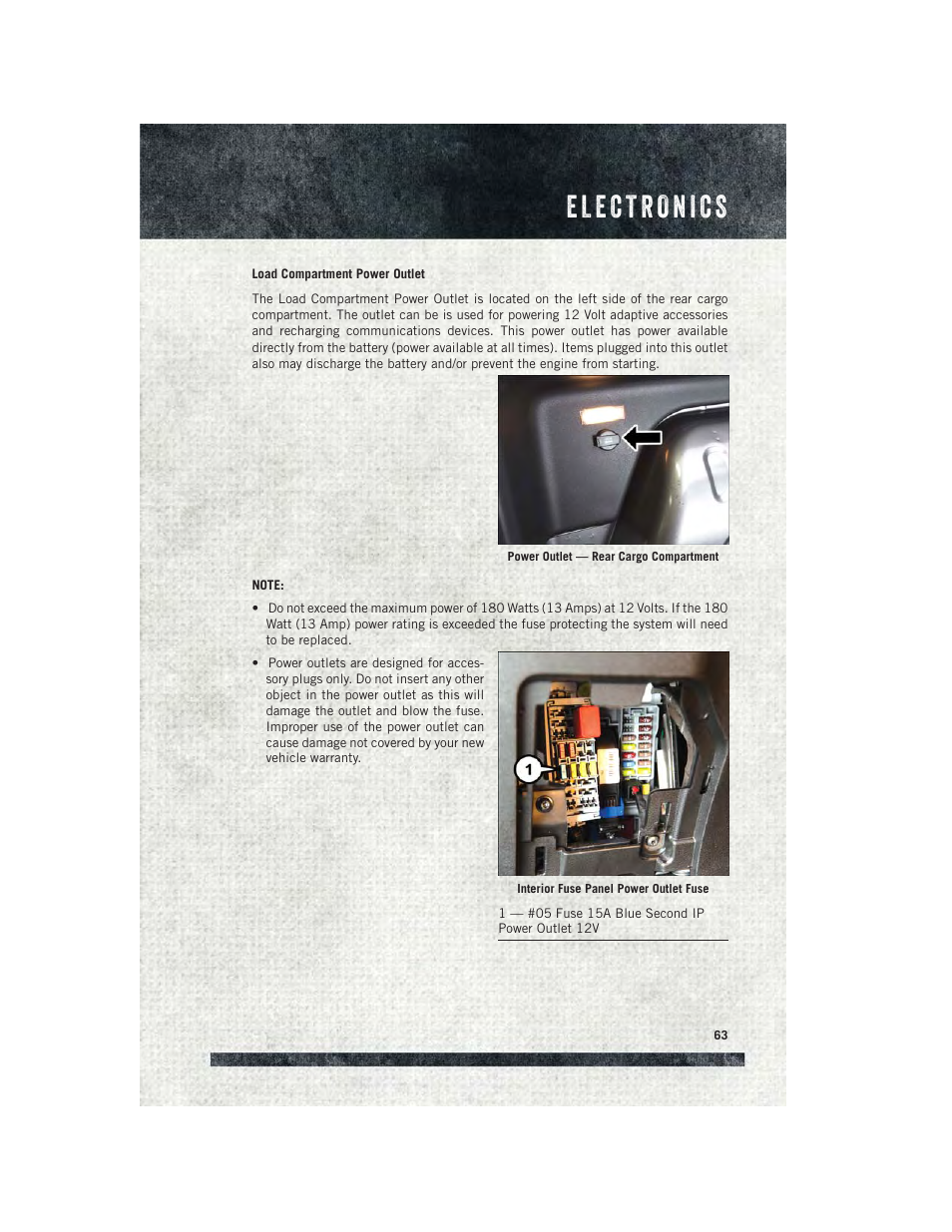 Ram Trucks 2015 ProMaster City - User Guide User Manual | Page 65 / 124