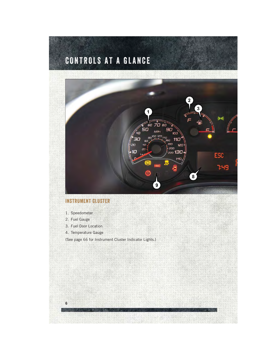 Instrument cluster | Ram Trucks 2015 ProMaster City - User Guide User Manual | Page 8 / 124