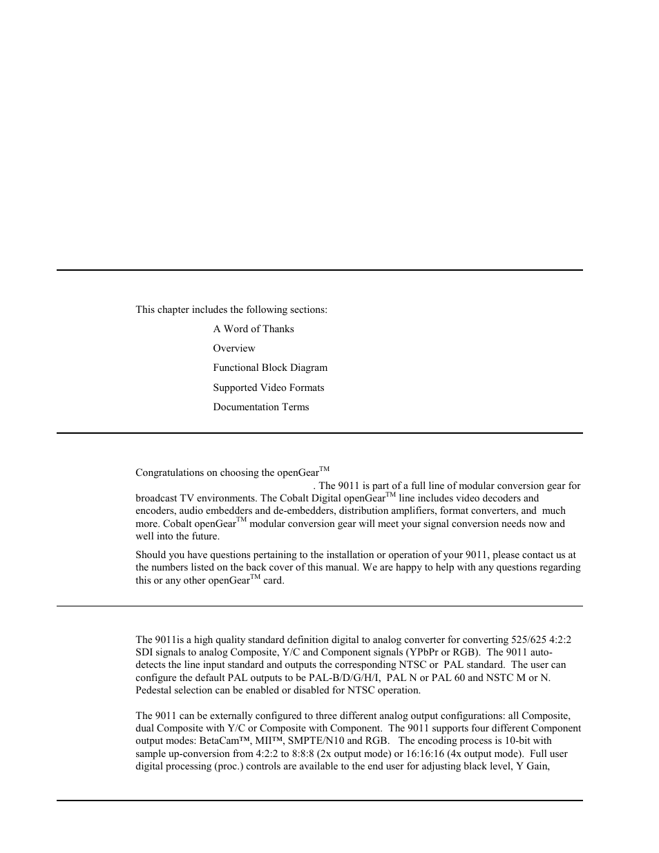 Introduction 6, Introduction, In this chapter | A word of thanks, Overview, In this chapter a word of thanks overview | Cobalt Networks 9011 User Manual | Page 6 / 22