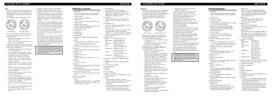 Conexión de las unidades español, Anschließen der geräte deutsch, Diagrama de conexión | Anschlussdiagramm | Pioneer DEH-P7900UB User Manual | Page 6 / 8