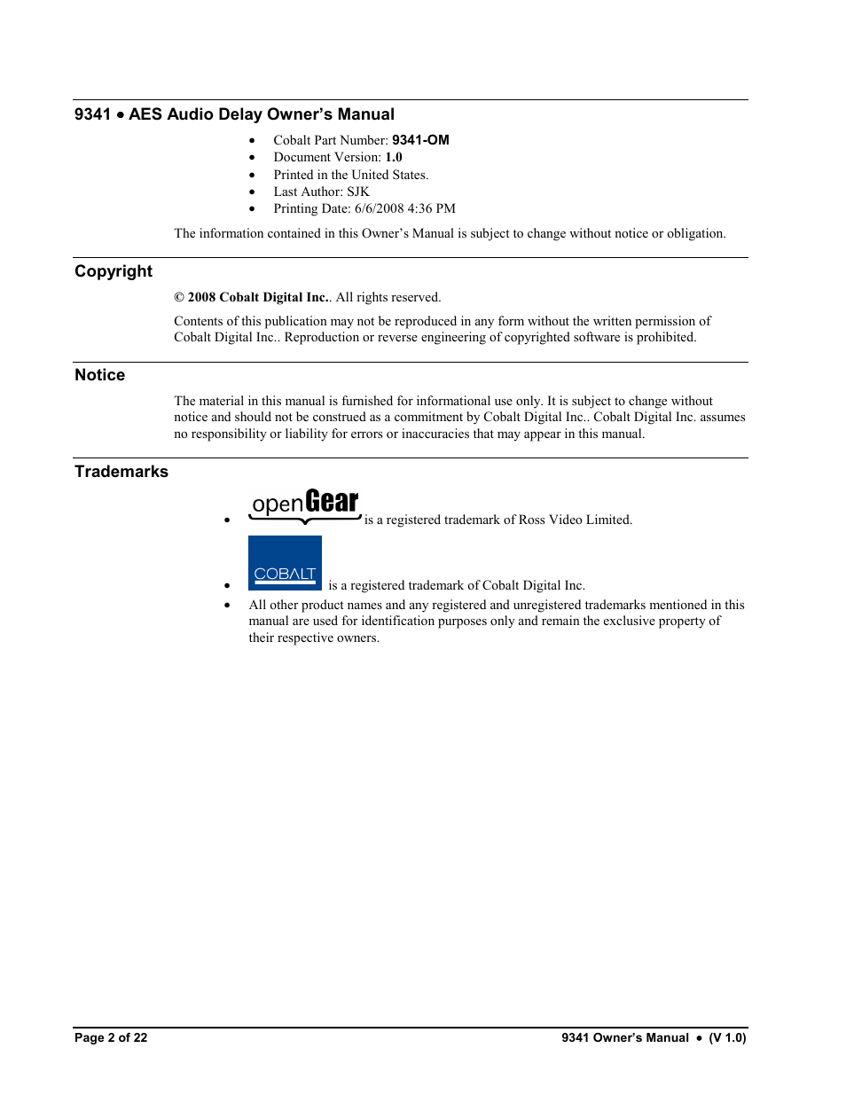 Cobalt Networks 9341 User Manual | Page 2 / 22