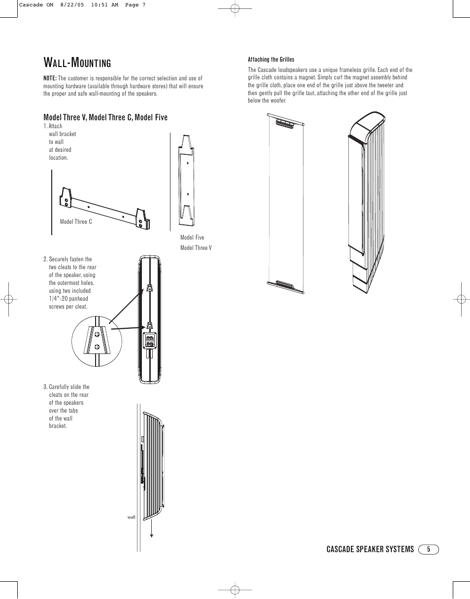 Ounting | Cascade 7 User Manual | Page 5 / 8