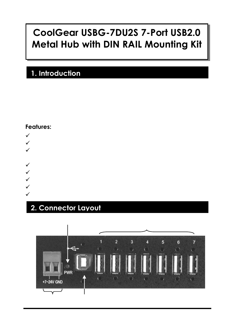 Cool Gear USBG-7DU2S User Manual | 5 pages