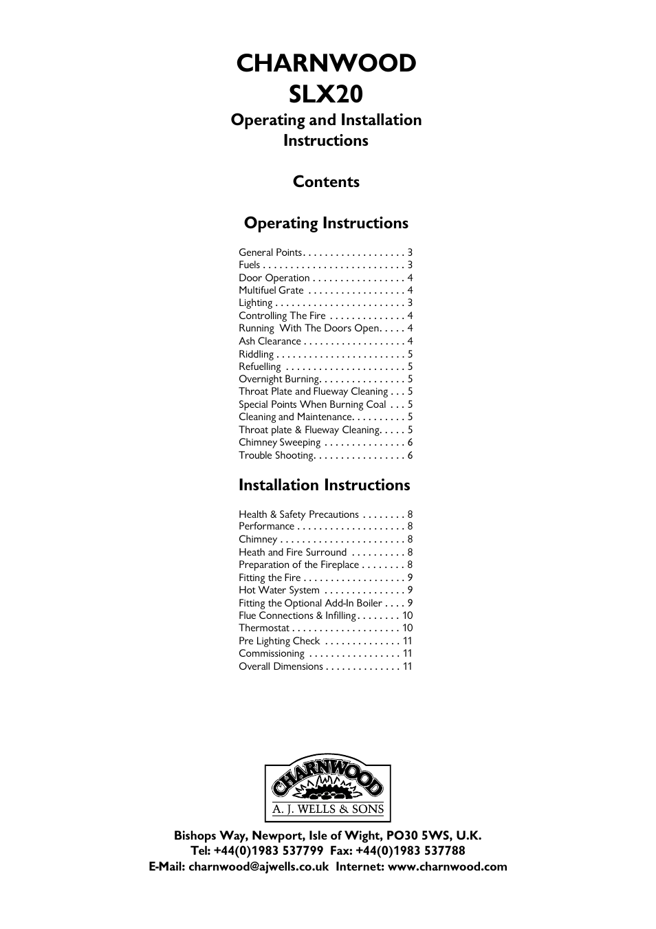 Charnwood slx20 | Charnwood SLX20 User Manual | Page 2 / 11