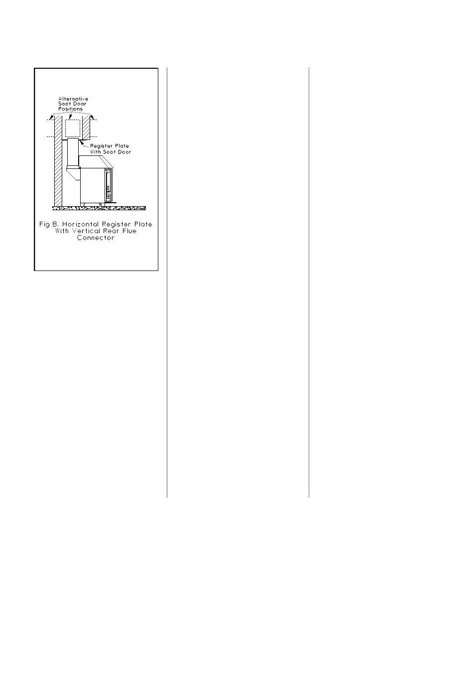 Connections to flues, Soot doors, Country 8 extension legs | Pre lighting check, Commissioning | Charnwood Country 8 User Manual | Page 8 / 10