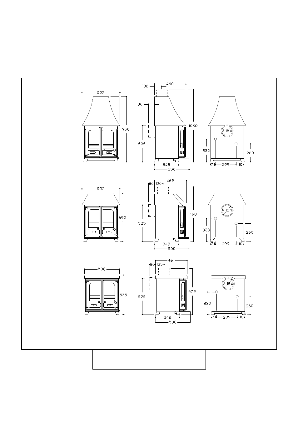 Country 8 dimensions | Charnwood Country 8 User Manual | Page 9 / 10