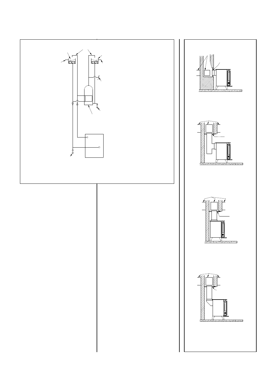 Fitting the optional add-in boiler, Connections to flues, Soot doors | Fig. 3. typical gravity hot water system | Charnwood WOODBURNER User Manual | Page 6 / 7