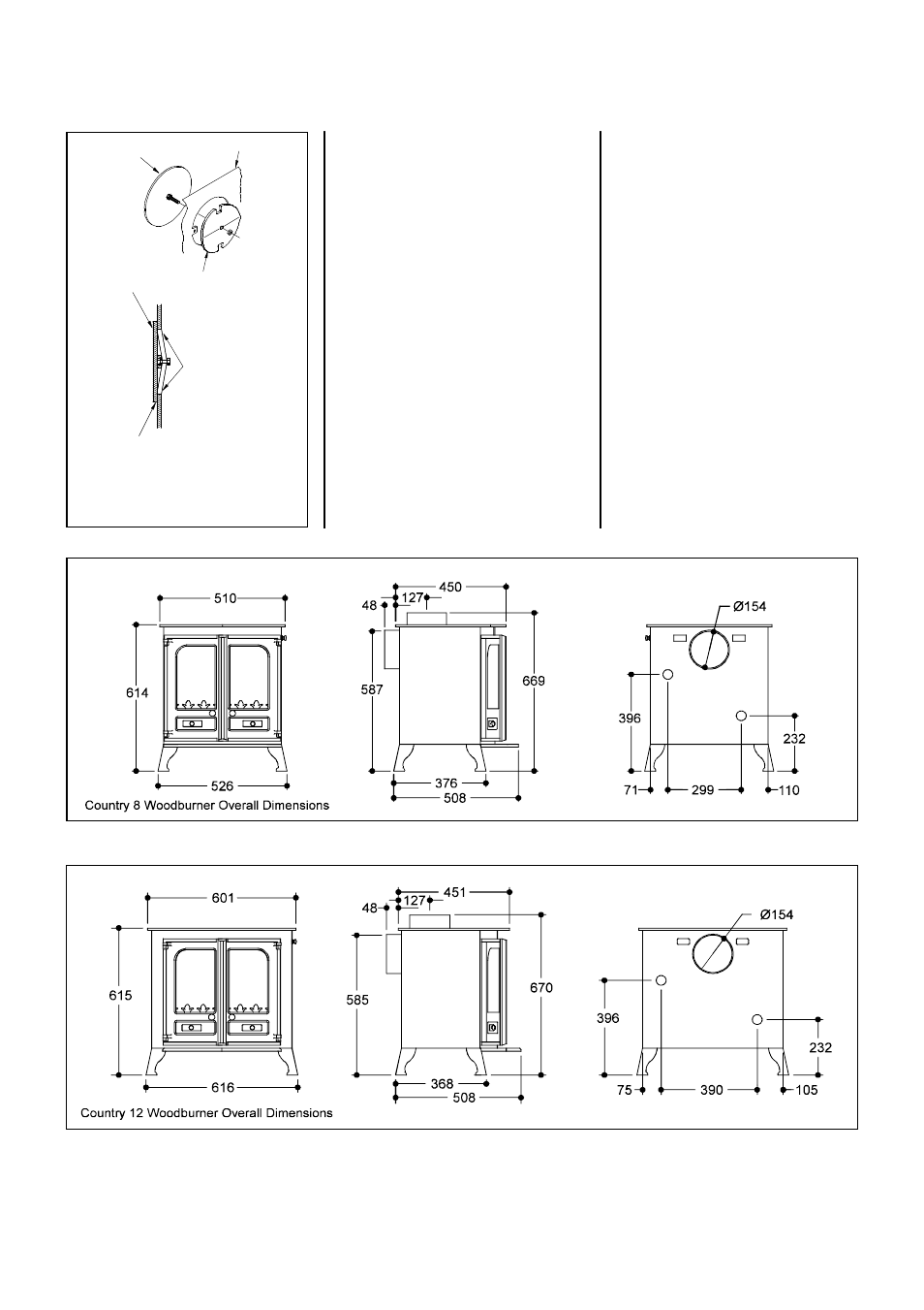 Pre lighting check, Commissioning, Fig. 8. flue blanking plate | Charnwood WOODBURNER User Manual | Page 7 / 7