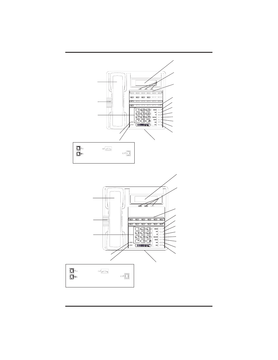 Impact scs 8342f-xx, Impact scs 8312s, Connectors on bottom of telephone | Vertical Communications DXP Series User Manual | Page 17 / 80