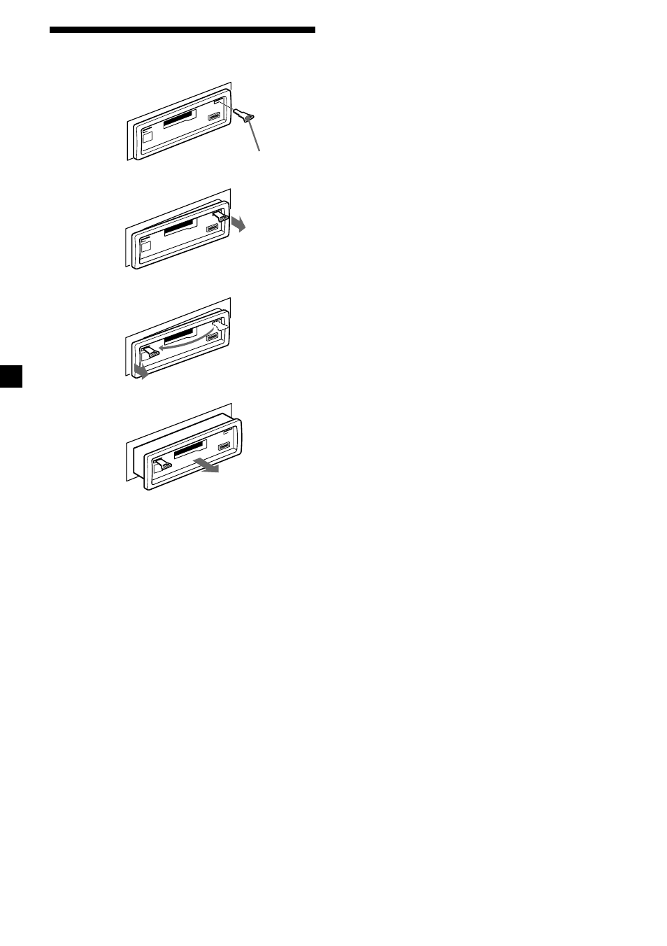 20 dismounting the unit | Sony XR-CA310  RU User Manual | Page 20 / 112