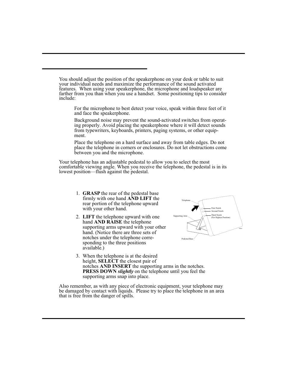 Posi tioning your speakerphone 2, Positioning your speakerphone | Vertical Communications and FXT User Manual | Page 10 / 132
