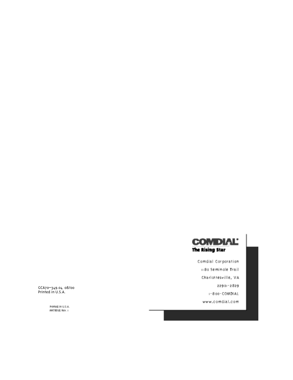 Vertical Communications and FXT User Manual | Page 132 / 132
