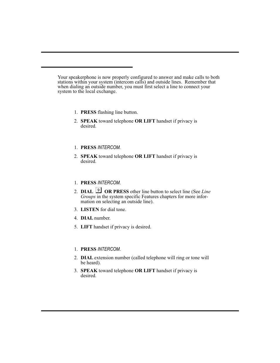 Answering and making calls 6, Answering and making calls | Vertical Communications and FXT User Manual | Page 14 / 132